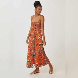 Maeve Anthropologie Floral Smocked Maxi Dress In S